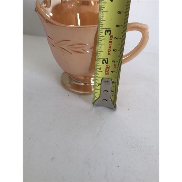 Creamer Fire King Vintage Peach Luster Ware Laurel Leaf‎ Design Iridescent - Picture 10 of 11